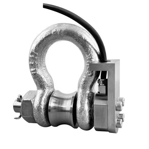 Tension load cell for steel ropes